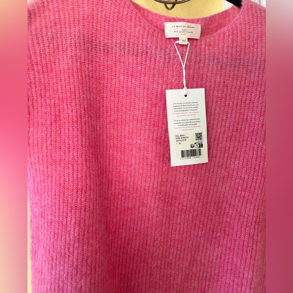 Sezane Brad Sweater Size XS Pink - Picture 8 of 12